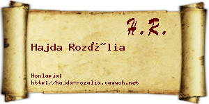 Hajda Rozália névjegykártya