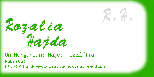 rozalia hajda business card